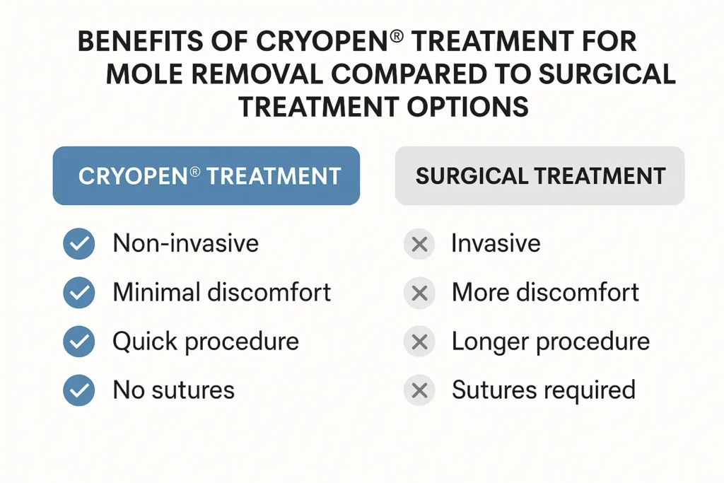 Benefits of facial mole removal Norbiton - call our team today to book a consultation